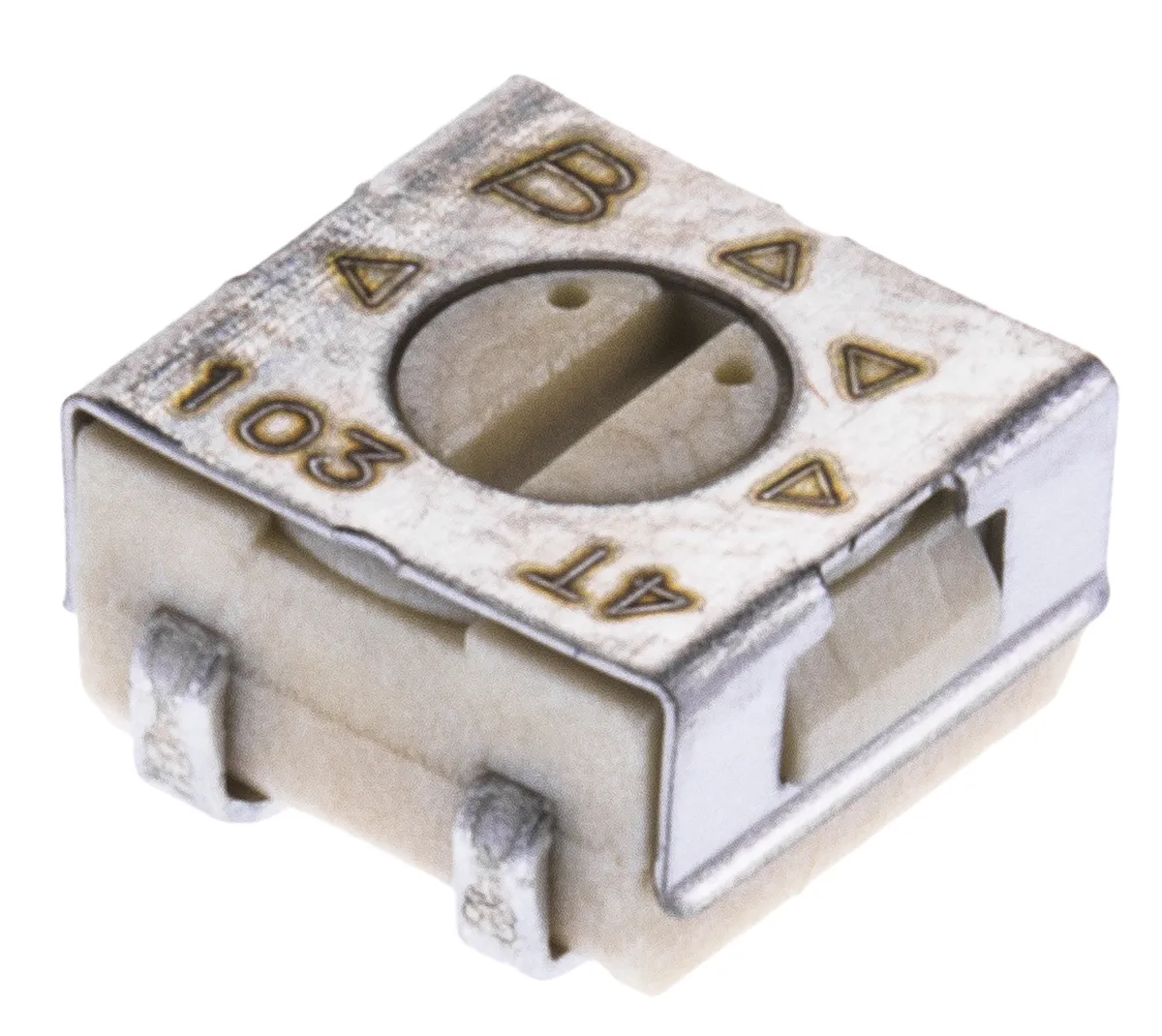 Bourns 3314 1-Gang SMD Trimmer-Potentiometer, Einstellung von oben, 10kΩ, ±20%, 0.25W, J-Schraubkloben, L. 4.5mm