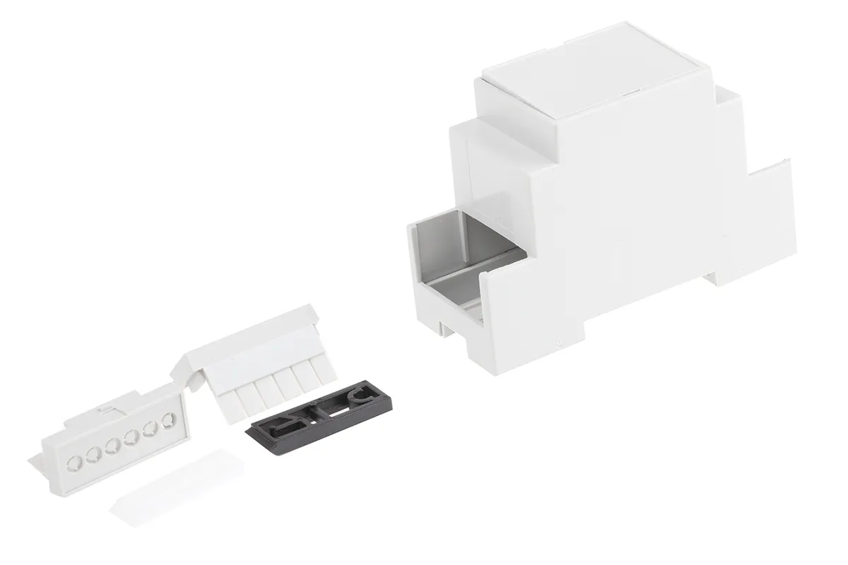 CAMDENBOSS DIN-Schienengehäuse, 36 x 58 x 90mm, Geh.Mat. Polycarbonat, Grau, Modulares Gehäuse, Serie CNMB