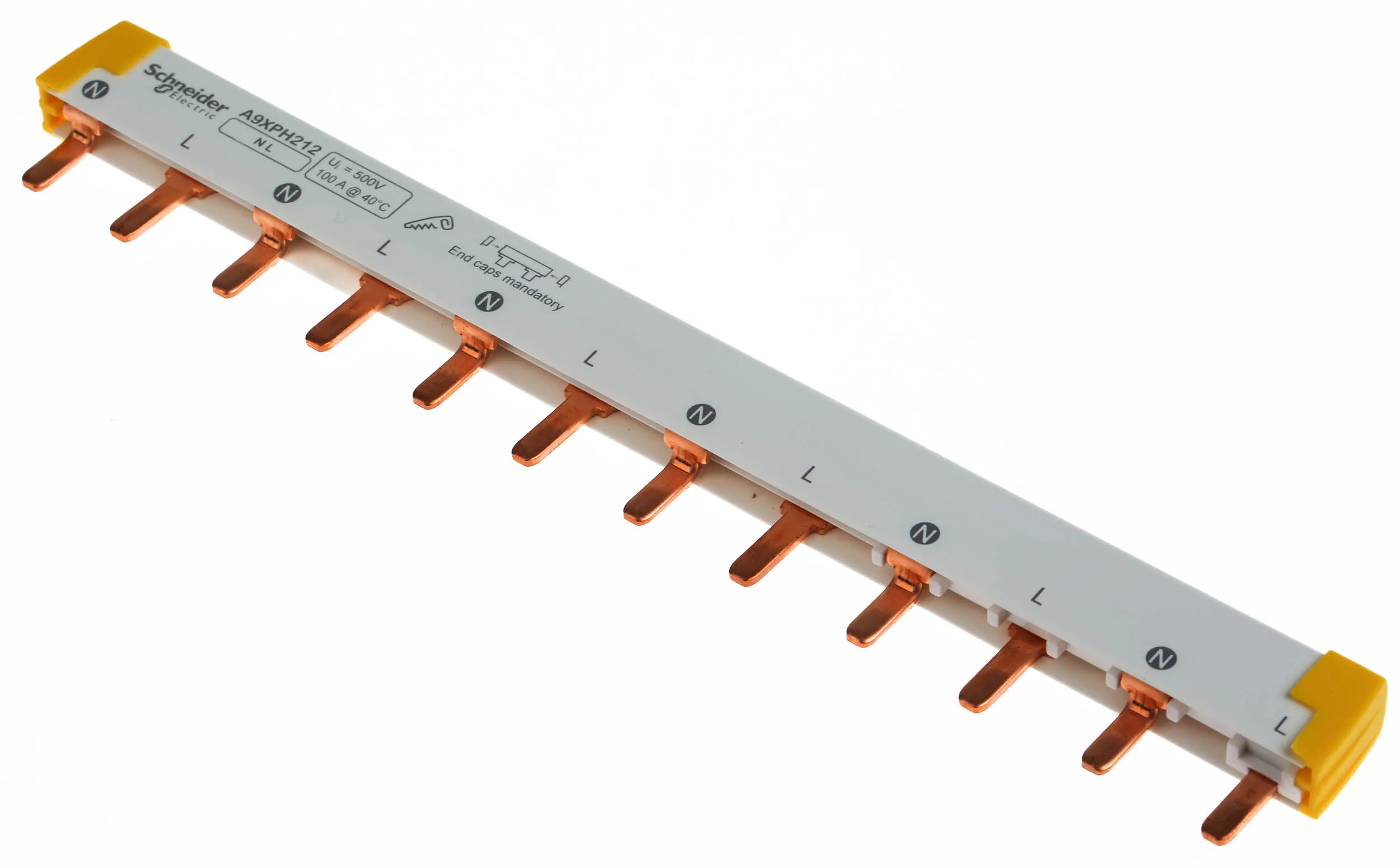 Schneider Electric iC60 Sammelschiene, 2 -phasig, 415V ac 100A, 18mm Raster, Acti 9 Reihe