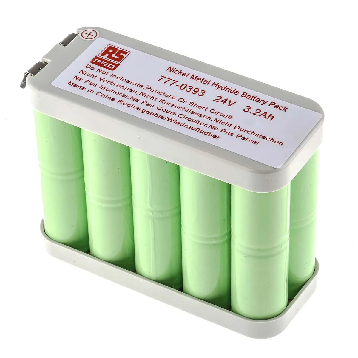 RS PRO NiMH Akkupack, 20-Zellen C 24V / 3.2Ah, Löt-Anschluss