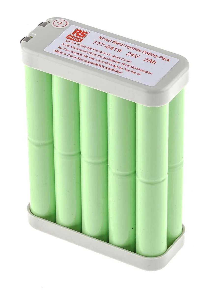 RS PRO NiMH Akkupack, 20-Zellen AA 24V / 2Ah, Löt-Anschluss