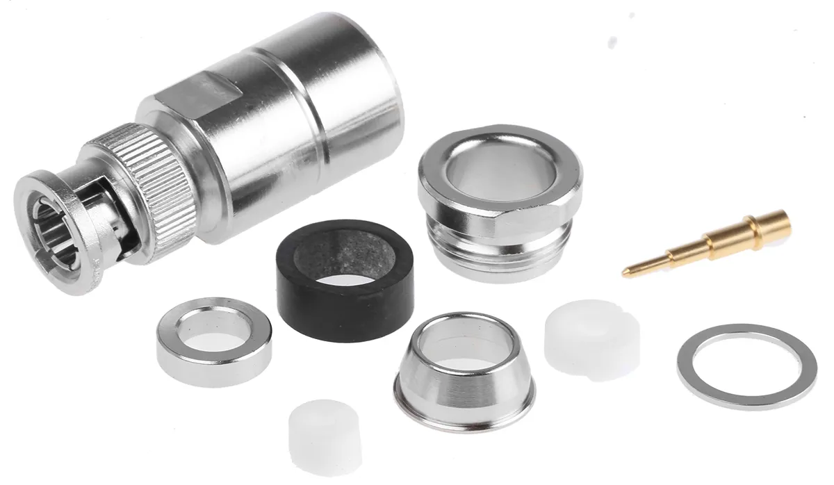 Telegärtner Stecker Koaxialsteckverbinder BNC-Steckverbinder, Kabelmontage Klemm-Anschluss, für RG11 A/U,