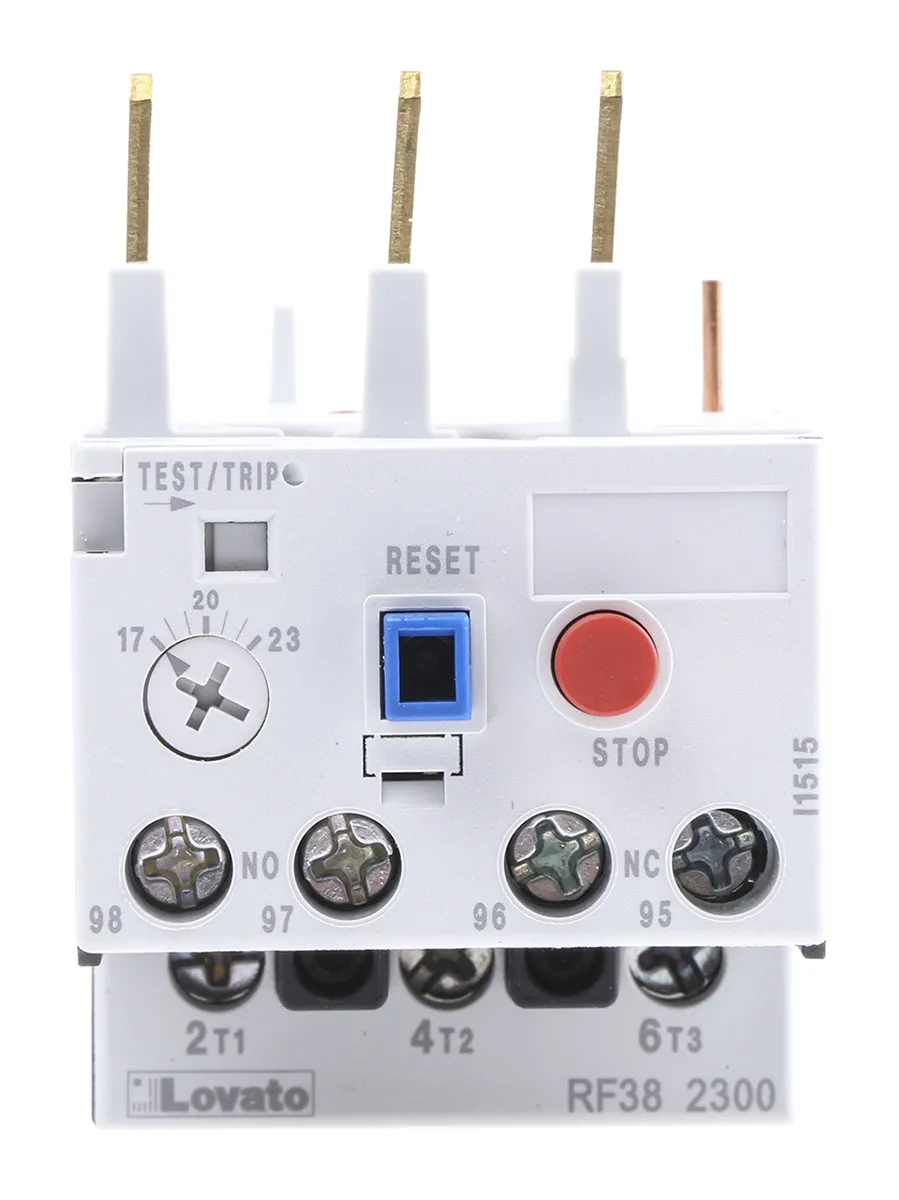Lovato RF38 Thermisches Überlastrelais 0,7 → 2,4 W, 3P, 690 V ac / 38 A, 81mm x 45mm