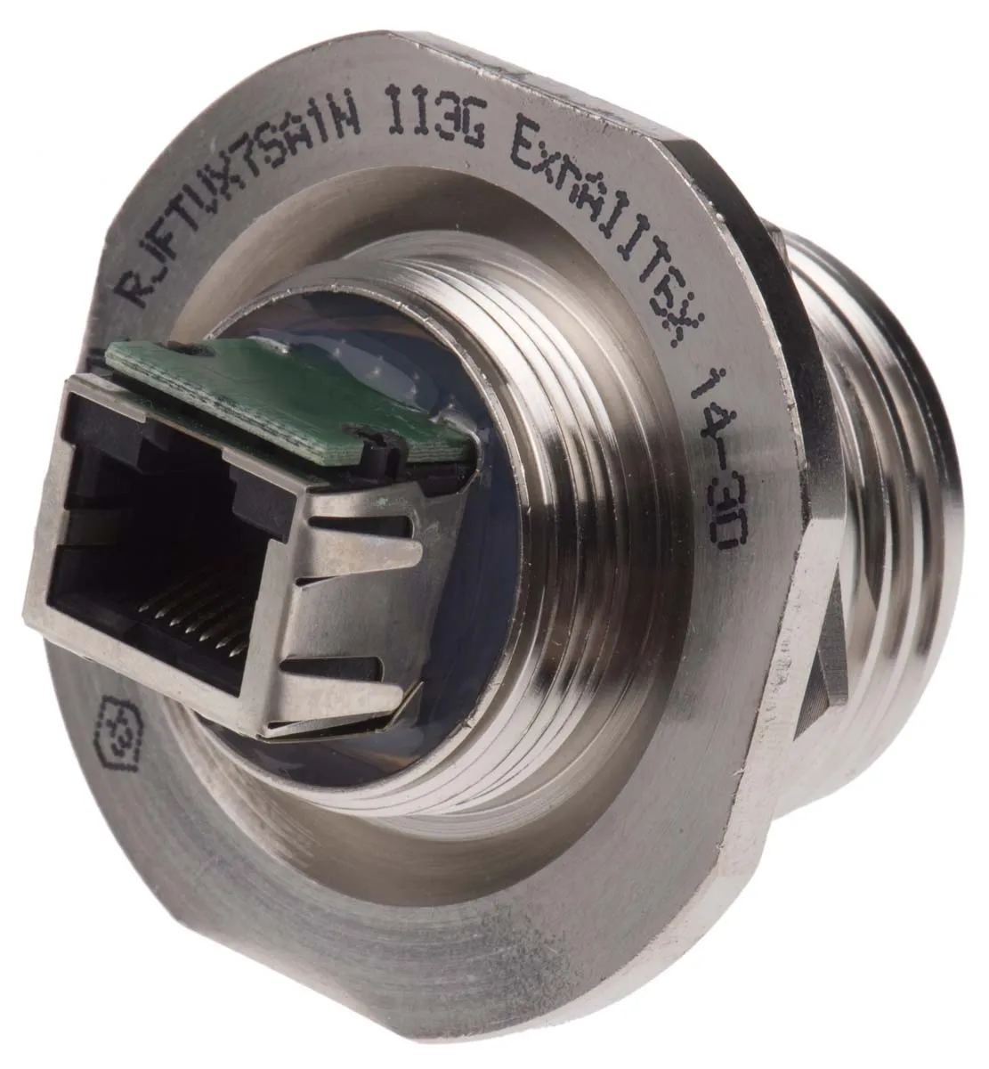 Amphenol Socapex RJFTVX Cat.5e RJ45-Steckverbinder Buchse, 1-Port 8-polig Geschirmt Kontermutter