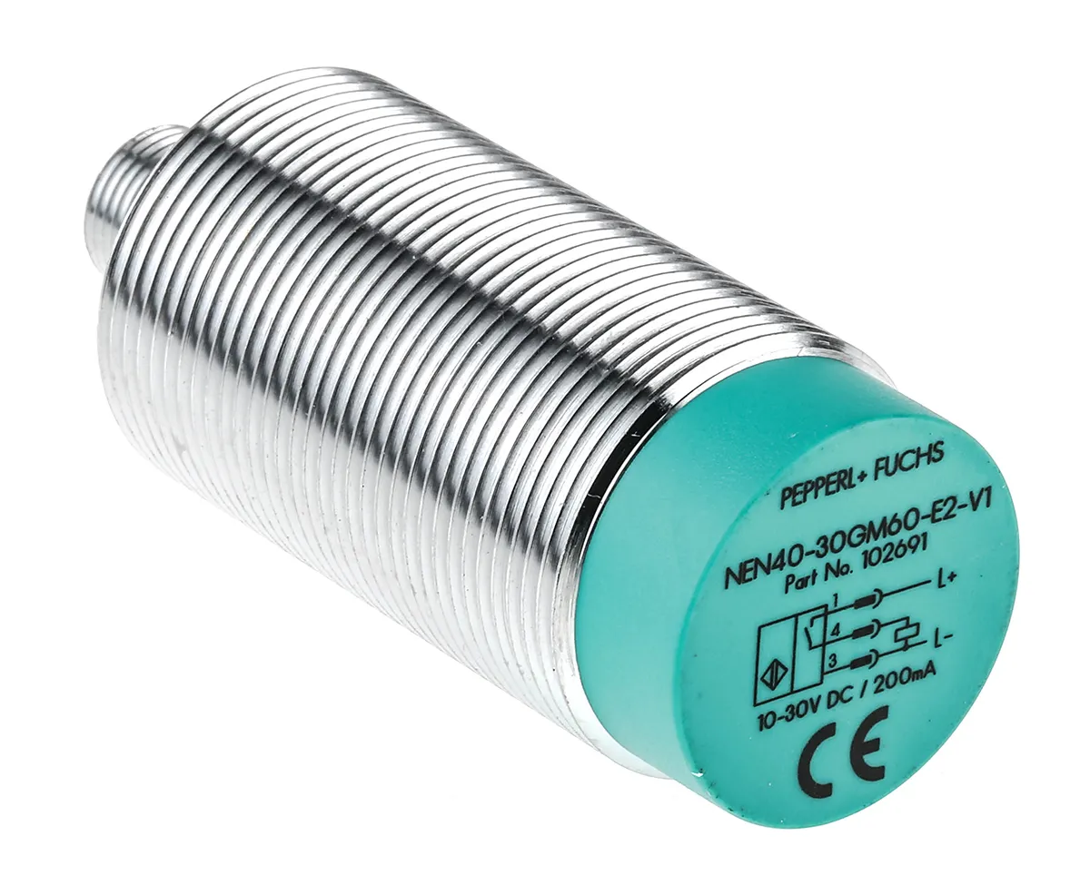 Pepperl + Fuchs M30 Näherungssensor Induktiv, Gewinderohr 40 mm PNP 10 → 30 V dc / 200 mA NO, IP67