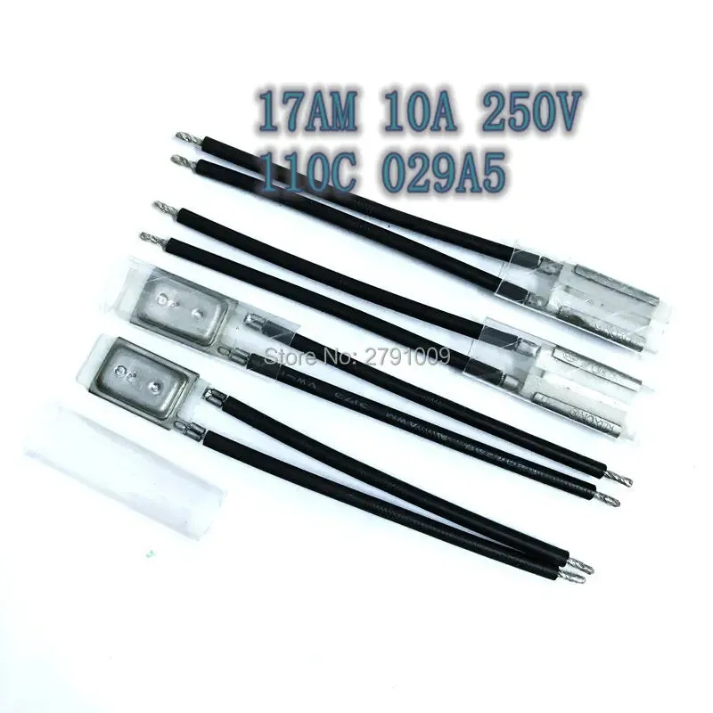 17AM 110 Degree 17AM 029A5 Normally Closed Overheat Protector Motor Power Temperature Switch 110 C NC 10A 250V 17AM029A5 Manual