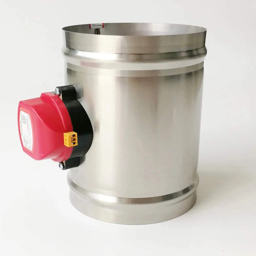 125MM air damper valve air ventilation valve, 220V electric air duct valve motorized damper value for hvac system