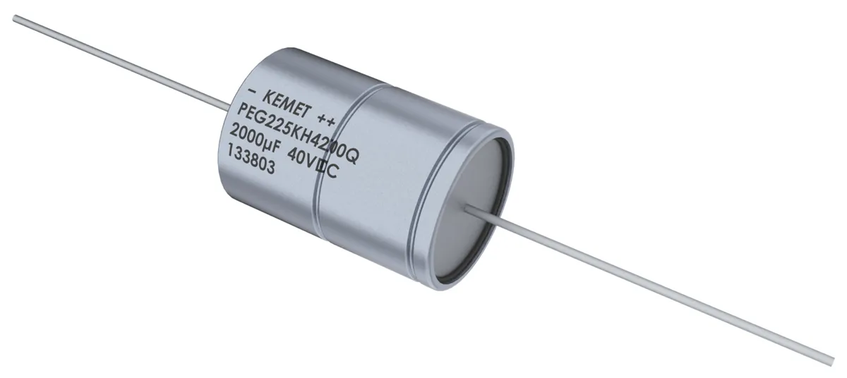 KEMET PEG225, THT Aluminium-Elektrolyt Kondensator 2200μF -10 → +30% / 25V dc, Ø 16mm x 29mm x 29mm, bis 150°C