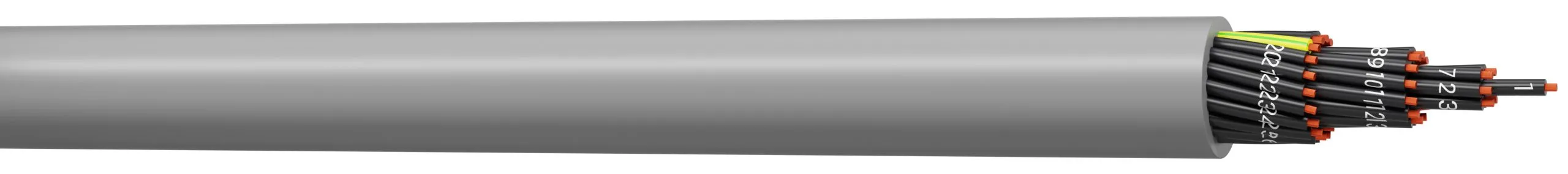 AXINDUS CAELIFLEX YSL/JZ Steuerkabel, 7-adrig x 1 mm Grau / 15 A, 50m, 17 AWG, Ungeschirmt