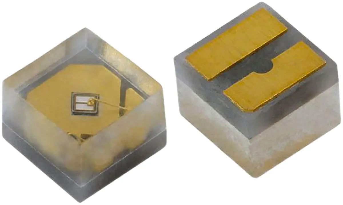 Vishay SMD InGaN UV-LED 370nm / 50mW, Quadratisch 135 °C 2 Pin