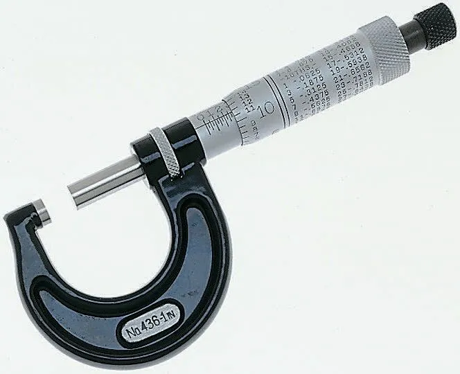 Starrett, Mikrometer Außen-Messschraube Zöllig, 0Zoll bis 1Zoll / ±0,0001 in