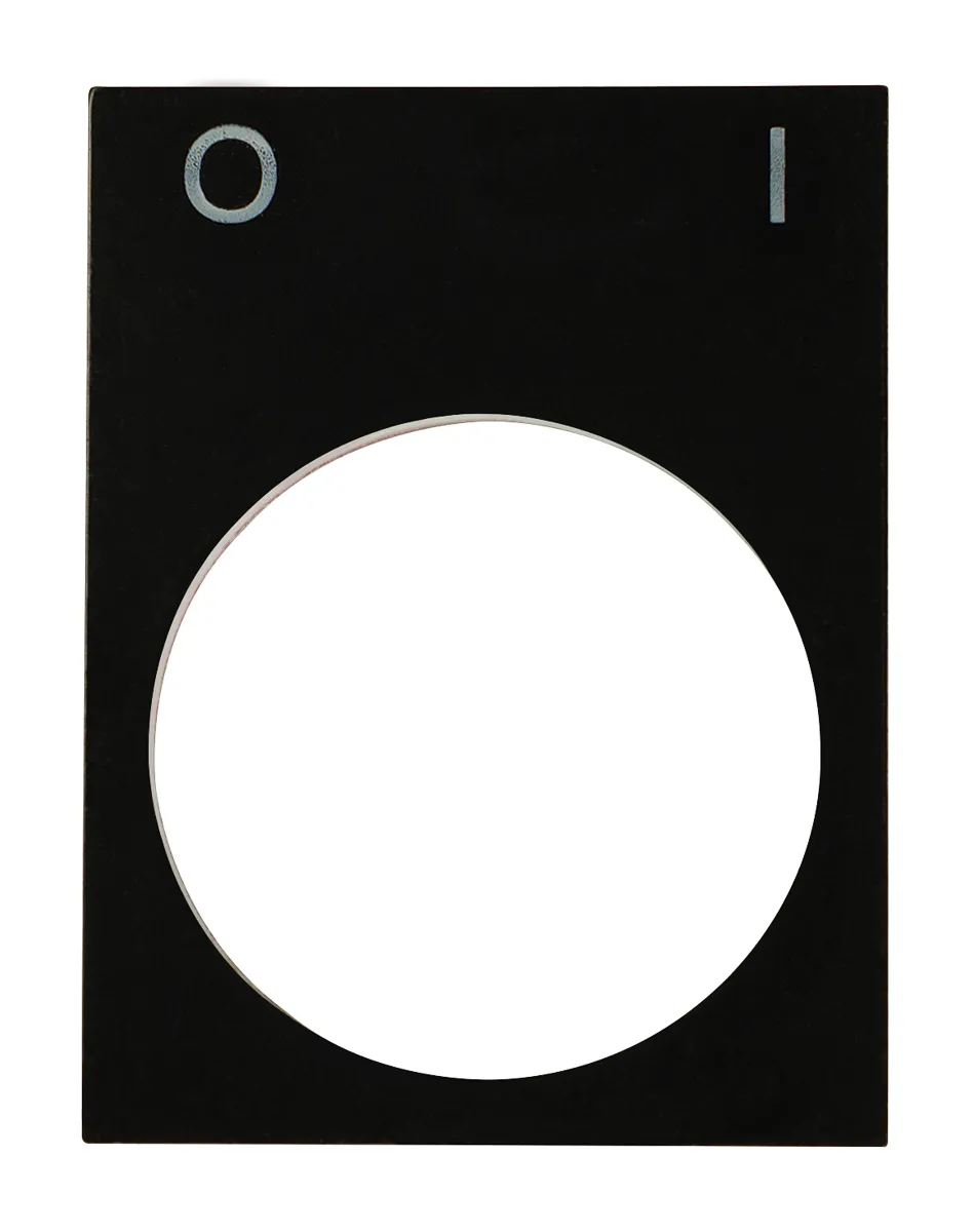 RS PRO Beschriftungsplatte für Ptec-Drucktaste O - I