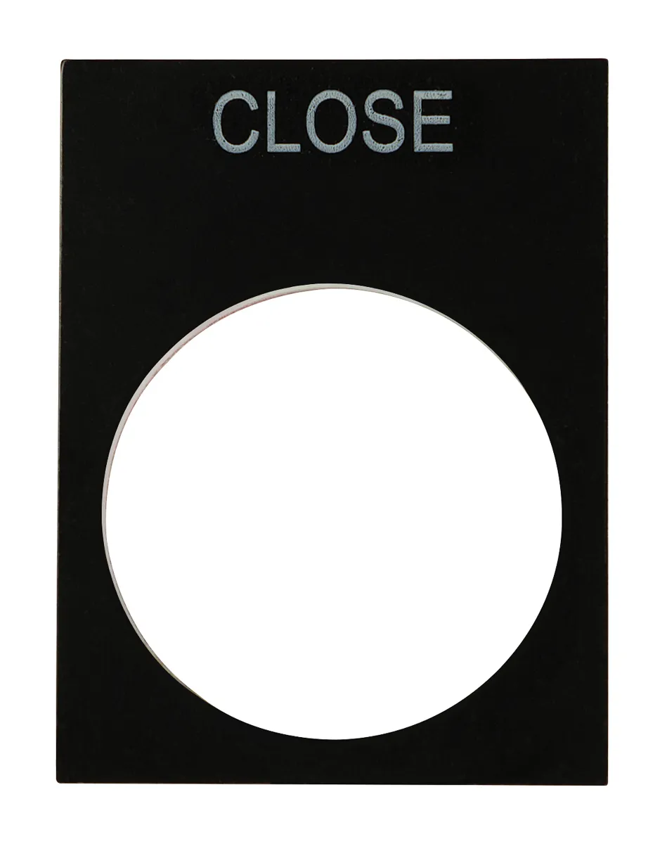 RS PRO Beschriftungsplatte für Ptec-Drucktaste Close