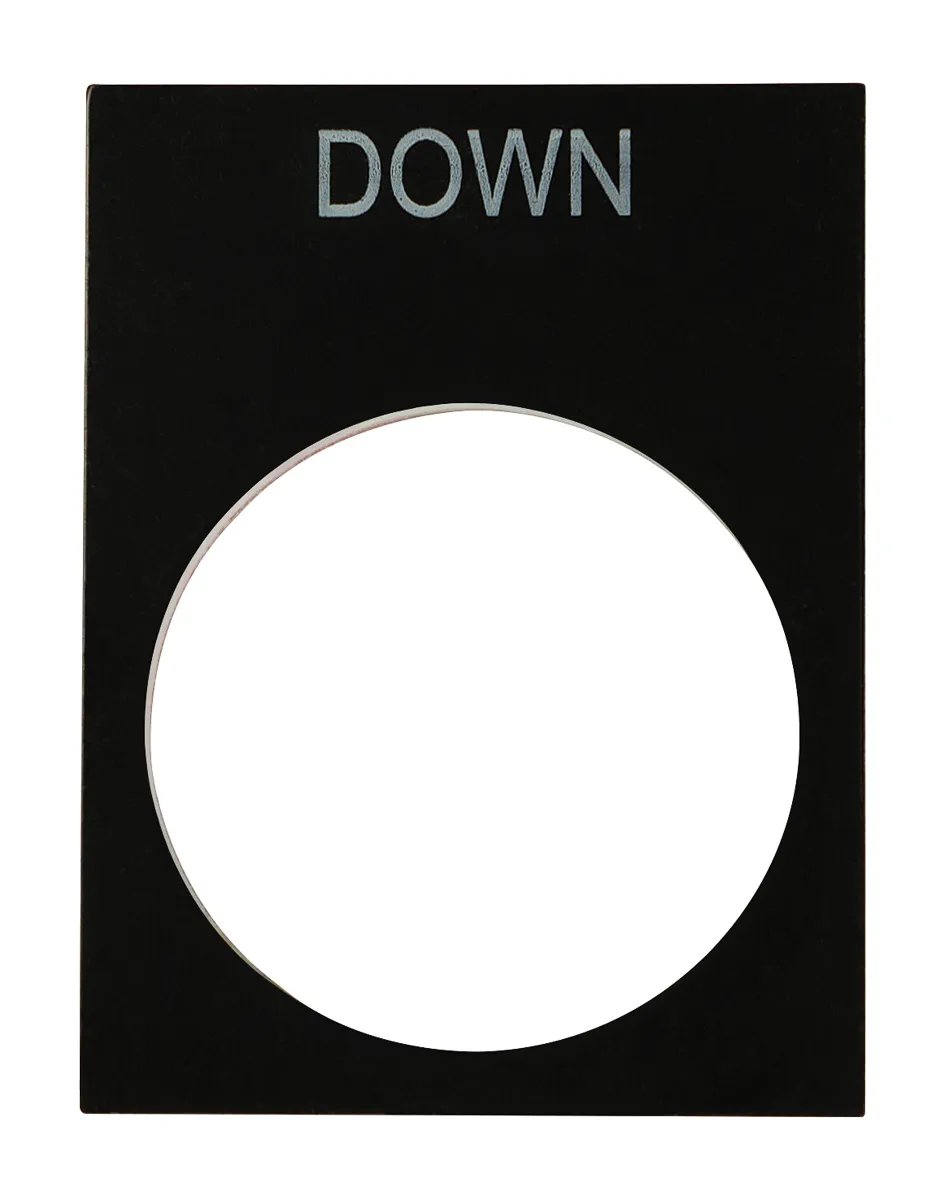 RS PRO Beschriftungsplatte für Ptec-Drucktaste Down