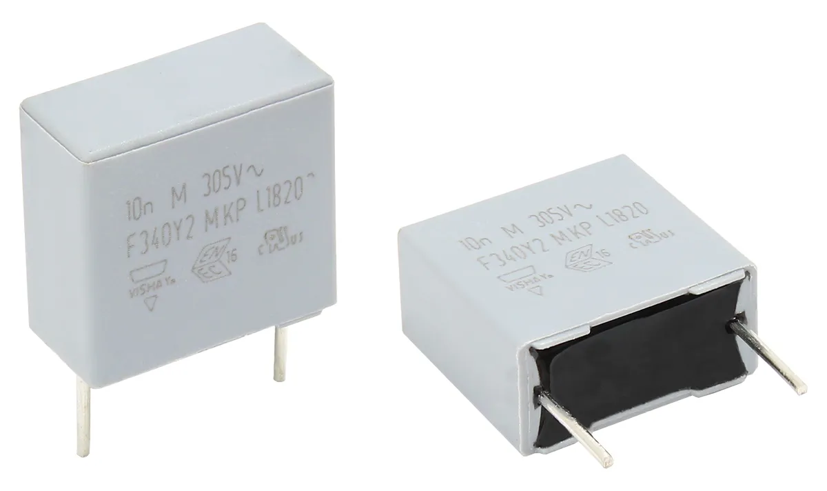 Vishay F340Y2, AEC-Q200 Y2 Folienkondensator 47μF ±20% / 305V ac, THT Raster 15mm