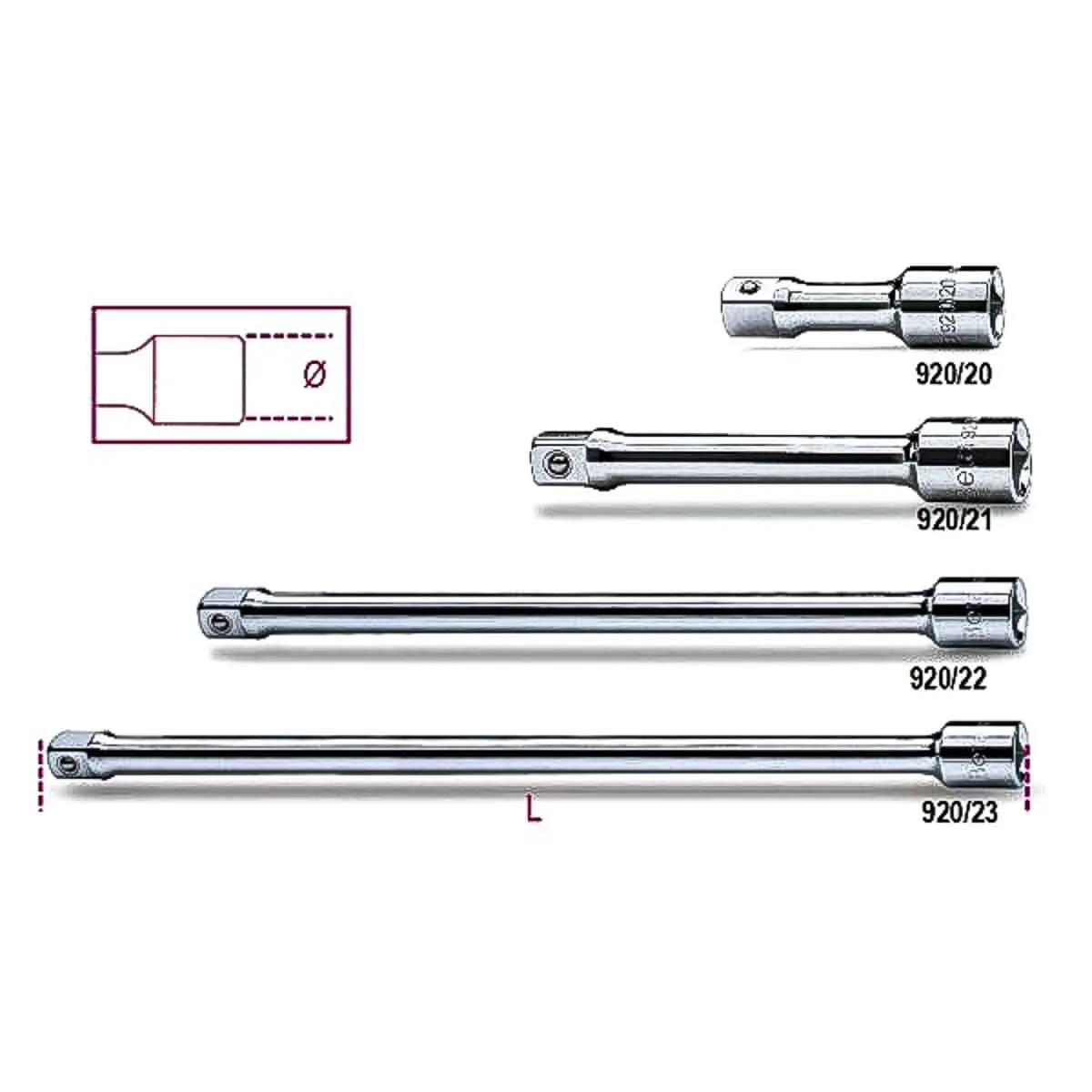 BETA 1/2 Zoll Vierkant , Länge 255 mm