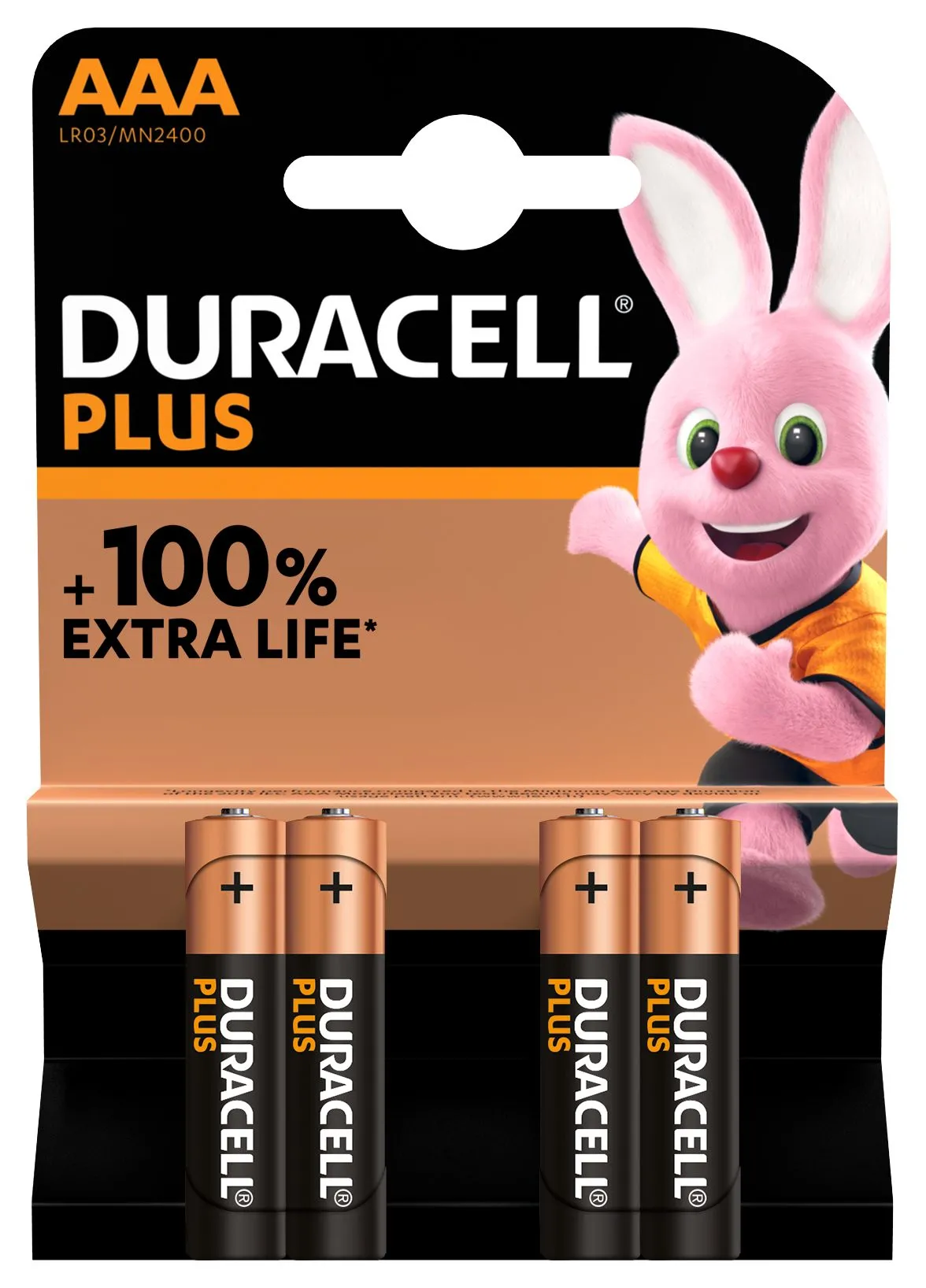 Duracell Duracell Plus Power MN2400 PLUS POWER AAA-Batterien, Alkali, 1.5V, Flach Anschluss