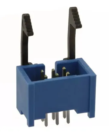 TE Connectivity AMP-LATCH Leiterplatten-Stiftleiste Gerade, 6-polig / 2-reihig, Raster 2.54mm, Kabel-Platine,