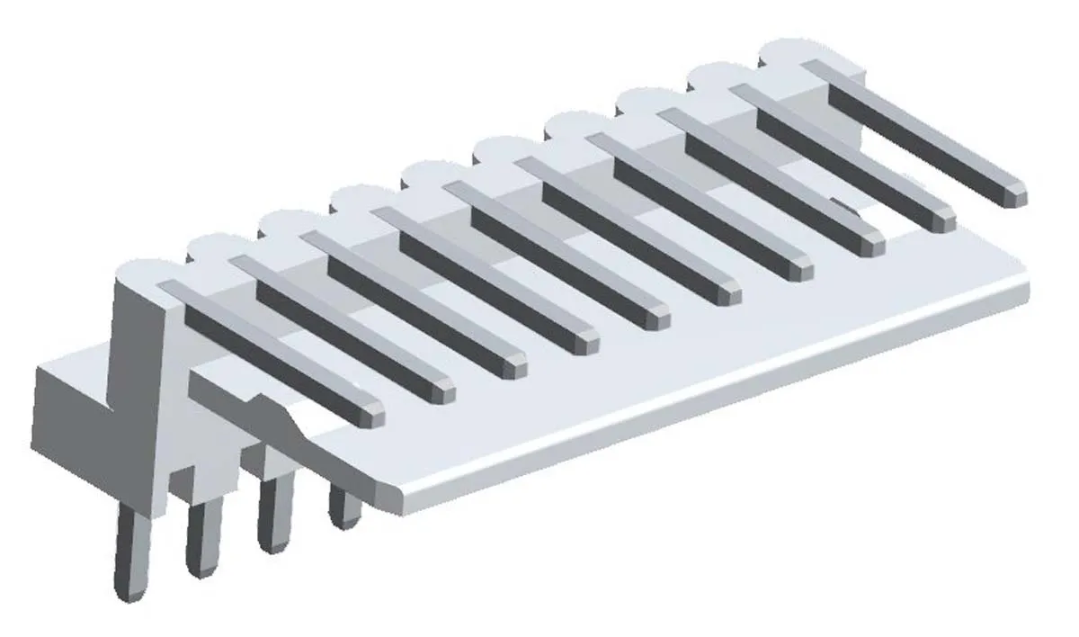 Molex Mini-Latch Stiftleiste gewinkelt, 10-polig / 1-reihig, Raster 2.5mm, Kabel-Platine, Lötanschluss-Anschluss, 3.0A,