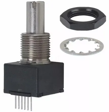 Bourns EM14 Inkremental Drehgeber Optisch 64/U, 120U/min, 5 VDC, Quadratur Geschlitzt mit Ø 1/8Zoll Schaft