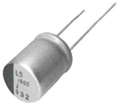 Nichicon LS, THT Polymerkondensator 330μF ±20% / 6.3V dc, Ø 6.3mm, -55°C → +105°C