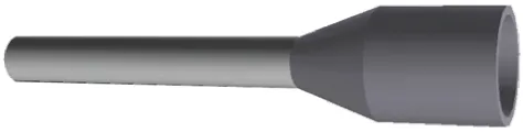 TE Connectivity Aderendhülsen bis 0.75mm², Stift ø 1.2mm, Grau, Kunststoff, 10mm, 16mm, Isoliert, 18AWG max.