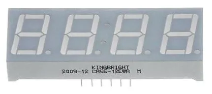 Kingbright LED-Anzeige 7-Segment 4-Digit, Rot 630 nm Zeichenbreite 8mm Zeichenhöhe 14.2mm THT
