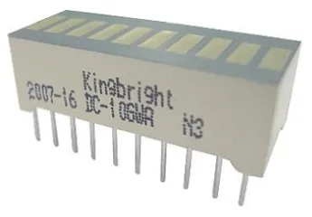 Kingbright LED-Anzeige Lichtbalken, Gelb 590 nm THT
