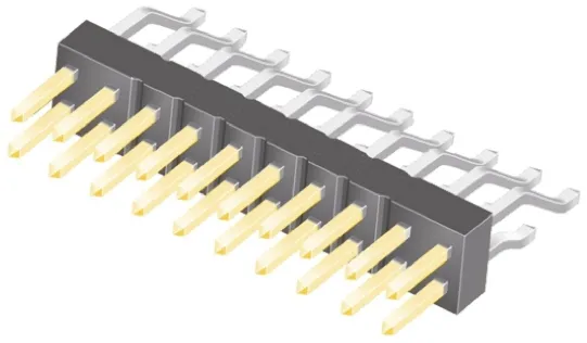 Samtec TSM Stiftleiste gewinkelt, 20-polig / 2-reihig, Raster 2.54mm, Platine-Platine, Kabel-Platine,