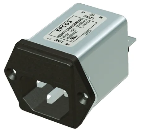 EPCOS IEC-Anschlussfilter, 250 V AC/DC / 2A, Tafelmontage / Flachsteck-Anschluss