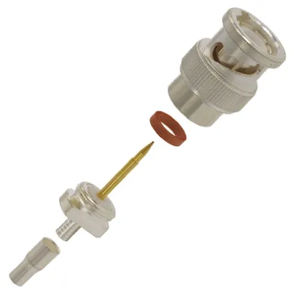 TE Connectivity Stecker Koaxialsteckverbinder BNC-Steckverbinder, Kabelmontage Crimp-Anschluss, für RG174, RG188A,