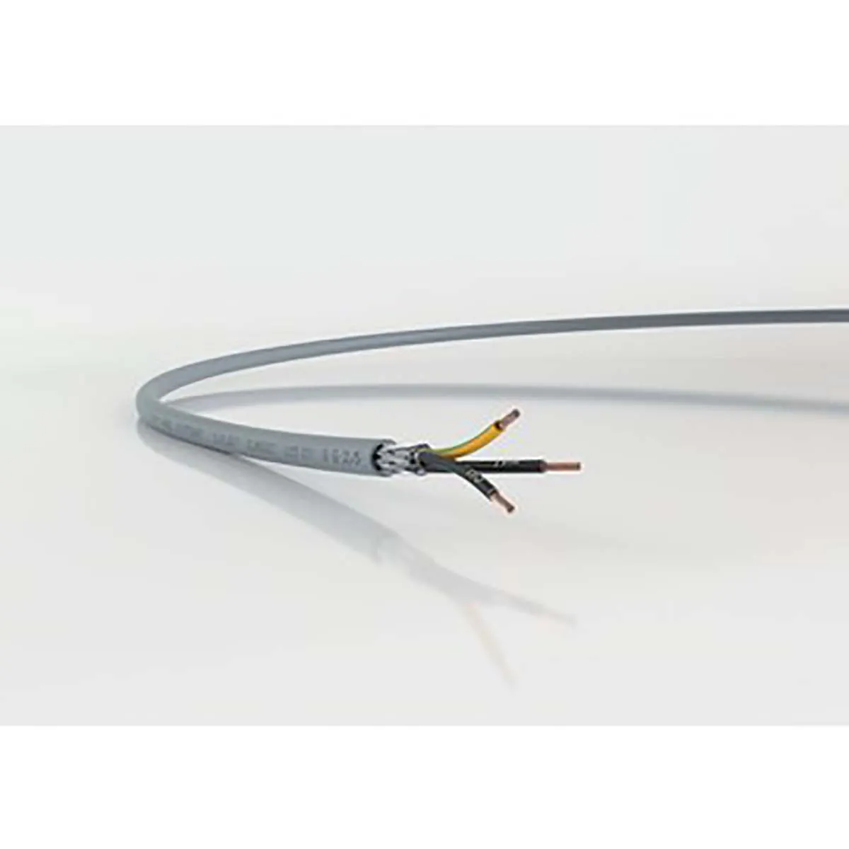 RS PRO CY Steuerkabel, 2-adrig x 1 mm² Grau / 15 A, 50m, 17 AWG, Geflecht