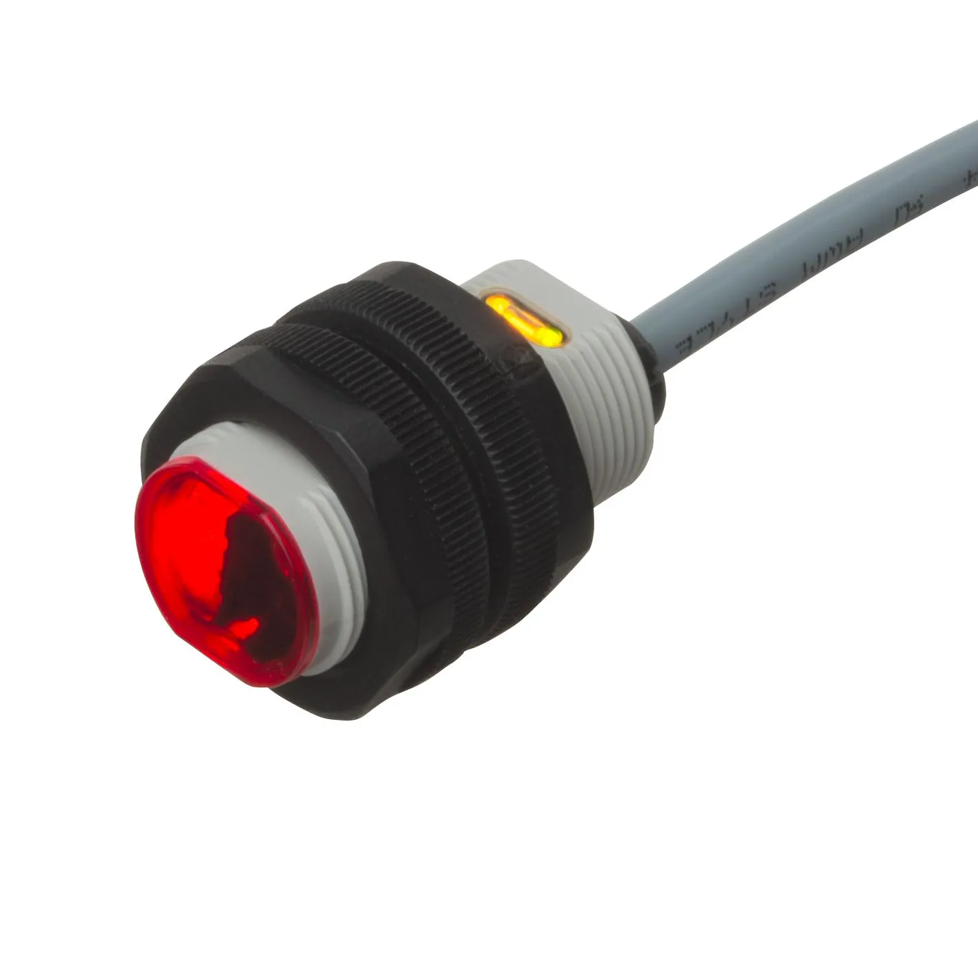 Carlo Gavazzi zylindrisch Optischer Sensor, Diffus, Bereich 1 m, PNP Ausgang, Anschlusskabel