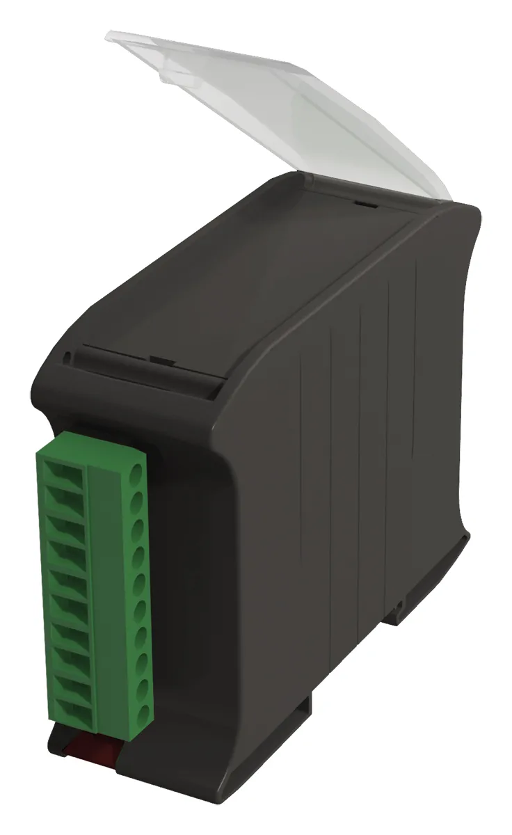 Italtronic DIN-Schienengehäuse, 101 x 35 x 79mm, Geh.Mat. ABS, Polycarbonat, Hutprofil, Schwarz, Massiv, belüftet,