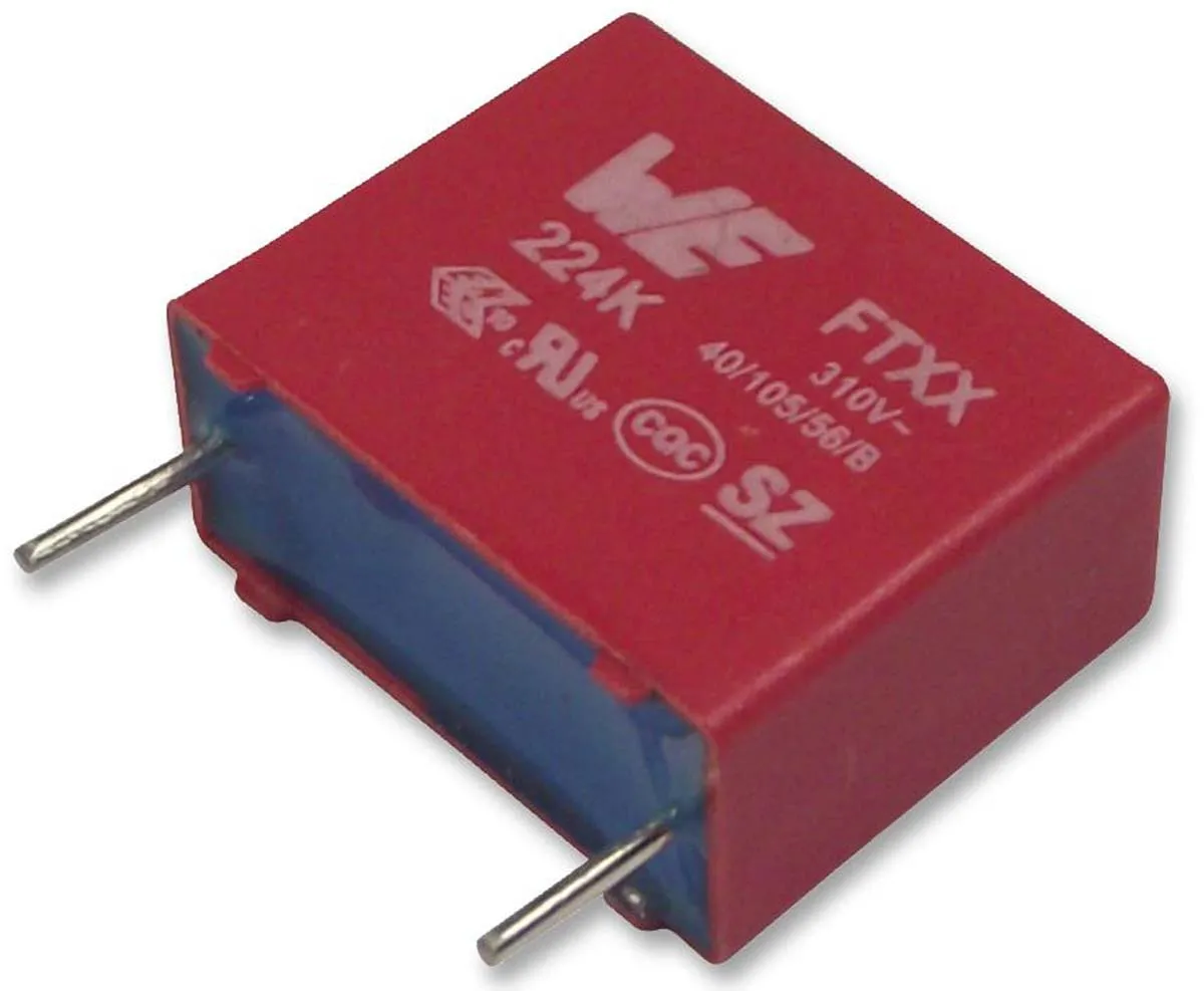 Würth Elektronik WCAP-FTXX X2 Polypropylenkondensator PP 47nF ±10% / 310V ac, THT Raster 10mm