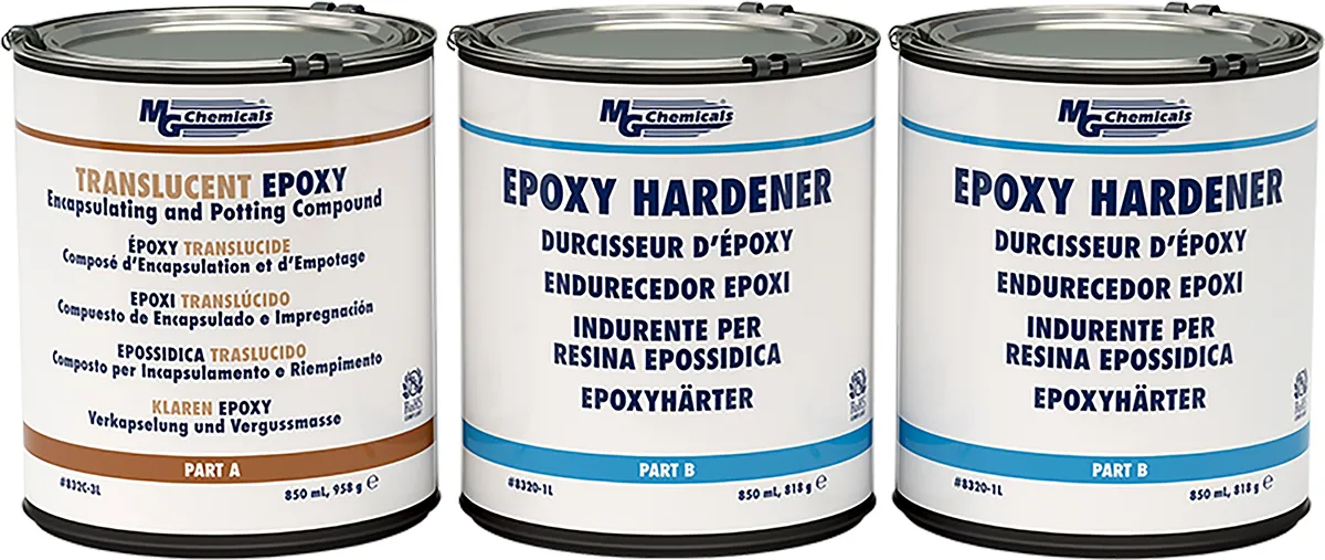 MG Chemicals Epoxidharz-Kleber, Aushärtung 35 min → 24 h Dose 3 L transparent