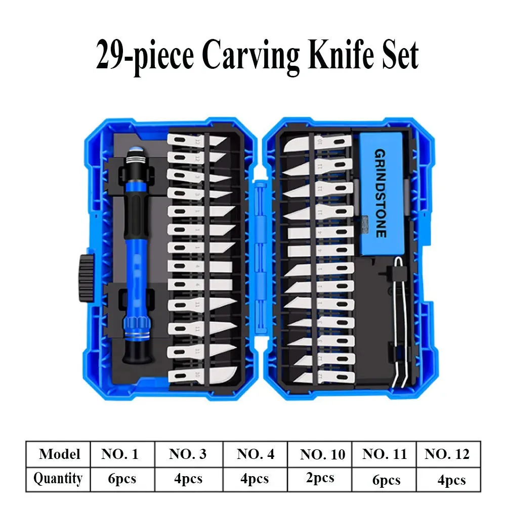 29 Pcs Precision Carving Knife Set – Colorful Handle Scalpels & Utility Knives for DIY, Arts & Repair