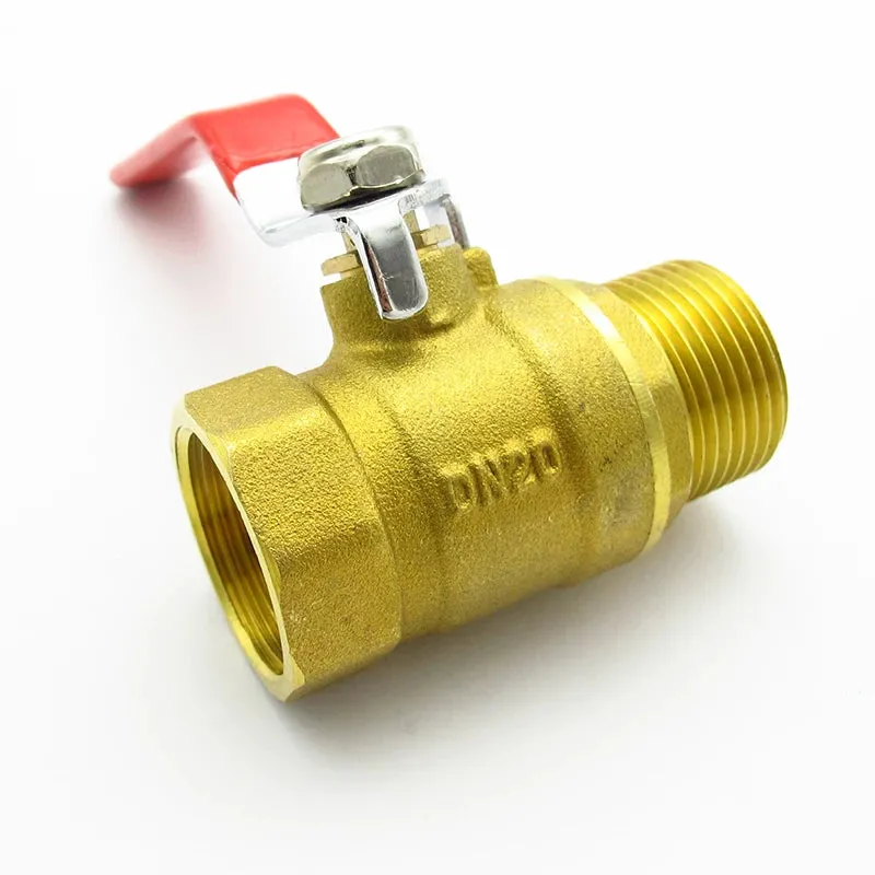 " 1" 3/4"1/2"/3/8"1/4"Brass Shut Off Ball Valve with BSP Female to Male Thread, allowing for two-way flow control/Brass, Full Bore, Lever Handle/Connector Adapter For Water Oil Air Quick Connect Adapter