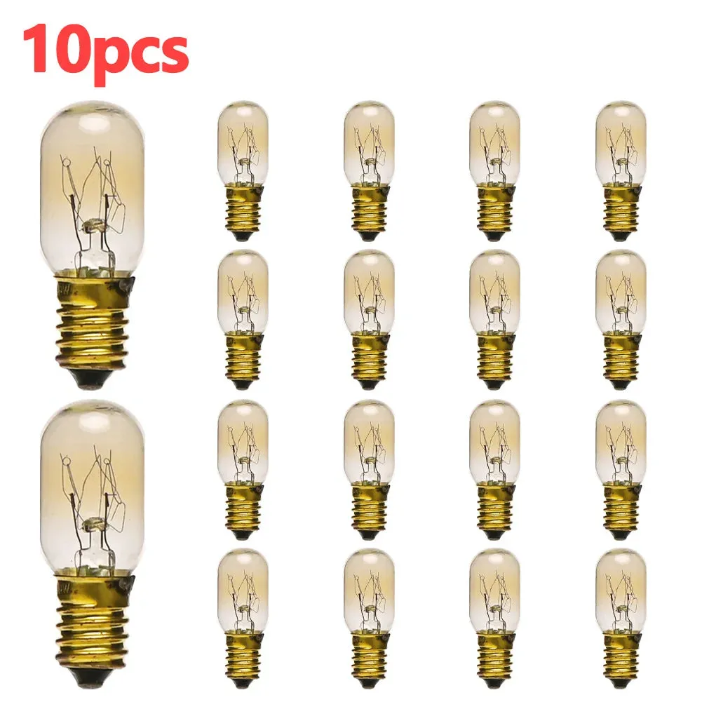 10PCS 15w E14 Degree Bulb Oven Bulb Microwave Bulb Salt Crystal Bulb E14 Screw Cap Pygmy Lamp Salt Crystal Lamp
