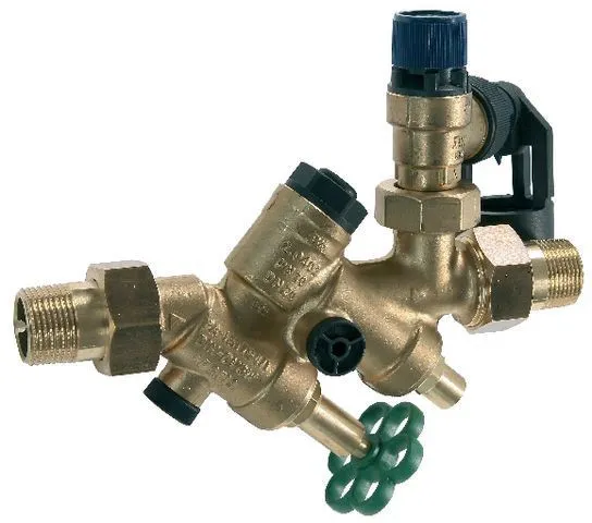 SYR Sicherheitsgruppe 24 SYRobloc DN 20, mit G1 Verschraubungen, 8 bar Sicherheitsventil, rohgelb 0024.20.010