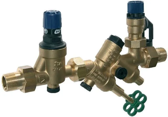 SYR Sicherheitsgruppe 25 SYRobloc DN 20, mit G1 Verschraubungen, 10 bar Sicherheitsventil, rohgelb 0025.20.011
