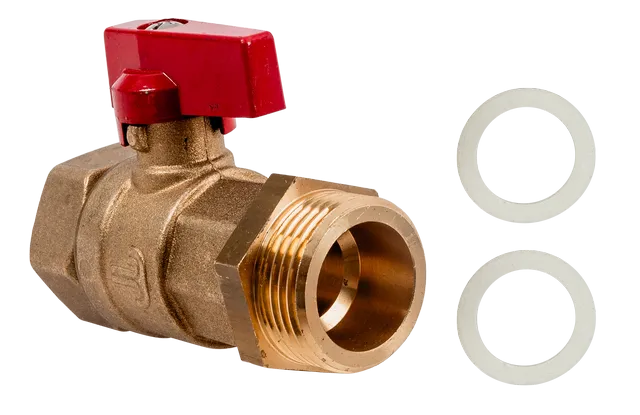 Wolf Kugelhahn unten rot Vorlauf Mischerkreis für BSP 2019 2075028