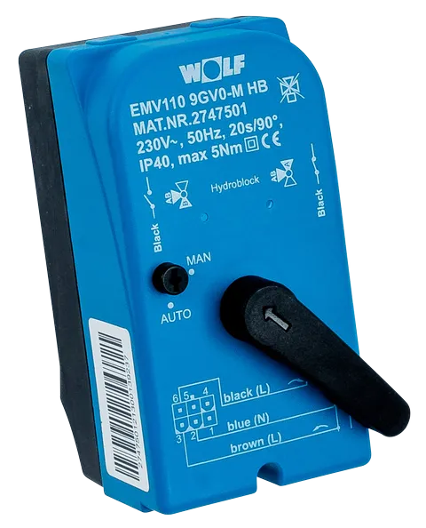 Wolf Motor Steck Auf/Zu EMV110 HB (230VAC) 274750199