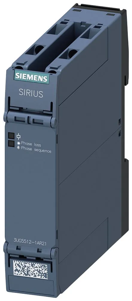 Siemens Überwachungsrelais 160 → 760V ac 3-phasig, 1-poliger Wechsler Phasenasymmetrie, Phasenversagen,