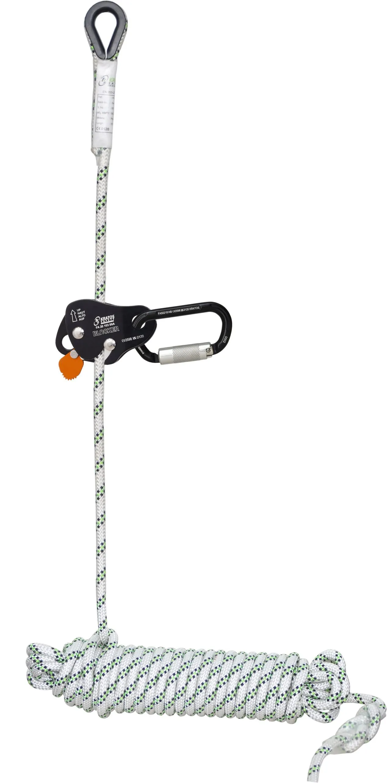 KRATOS SAFETY Kernmantelseil, Polyamid Grün/Weiß, Ø 11mm Länge 20m