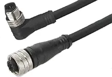 Molex 120066 Konfektioniertes Sensorkabel 4-adrig, Buchse gerade / M12 Stecker gerade, Länge 2m