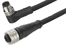 Molex 120066 konfektioniertes Sensorkabel 4-adrig, Buchse gerade / M12 Stecker gerade, Länge 5m