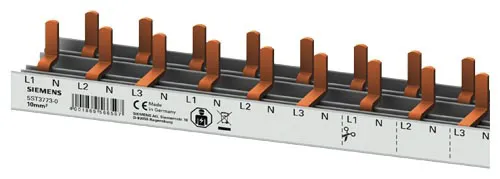 Siemens 5ST Sammelschiene, 3 -phasig, 230V 63A, Kupfer, 17.6mm Raster, SENTRON Reihe