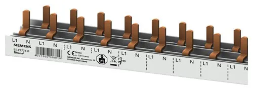 Siemens 5ST Sammelschiene, 1 -phasig, 230V 63A, Kupfer, 17.6mm Raster, SENTRON Reihe