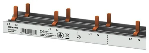 Siemens 5ST Sammelschiene, 1 -phasig, 230V 63A, Kupfer, 44.1mm Raster, SENTRON Reihe
